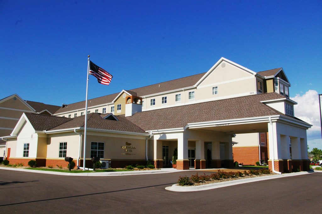 exterior shot of homewood suites hotel