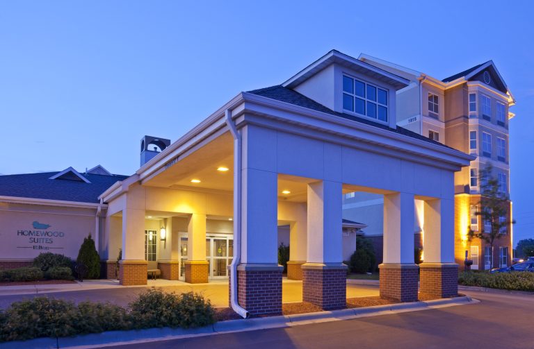 Exterior Night Shot of Homewood Suites New Brighton