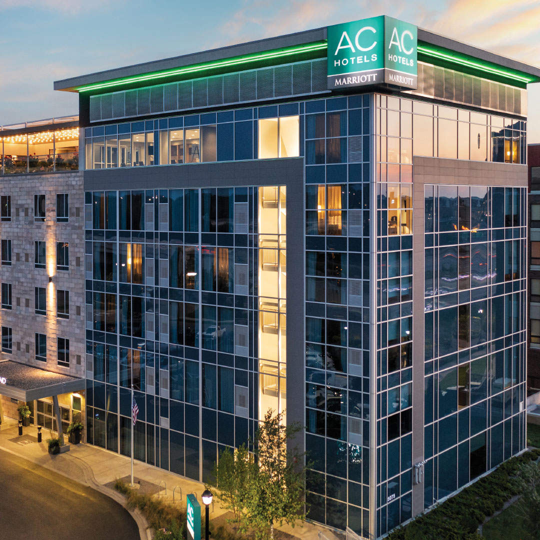 AC Hotel West End St. Louis Park Exterior at Dusk