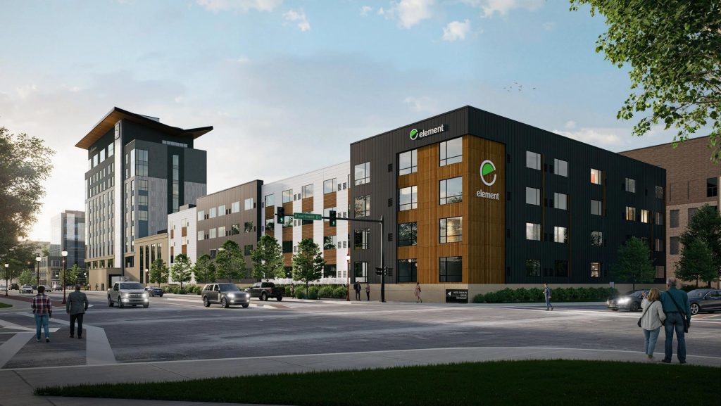 Rendering of the new Element by Westin hotel in downtown Mankato, Minnesota